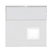 Busch-Jaeger Zentralscheibe mit Beschriftungsfeld, Abdeckung weiß (glänzend), Retail