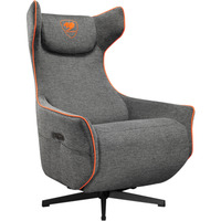 Cougar Gaming-Sofa Magus Gray, Gaming-Stuhl grau/orange