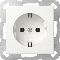 Gira Schutzkontaktsteckdose Typ F 16 Ampere 250 Volt mit Steckklemmen, glänzend weiß (glänzend), Retail