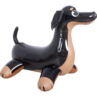 Happy People Aufsitztier Dackel aufgeblasen mit 2 Haltegriffen, Schwimmtier schwarz