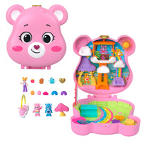Mattel Polly Pocket Glücksbärchis Spielset Schatulle mit Puppen und Zubehör 