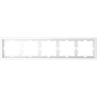Merten Rahmen fünffach für Senkrecht- und Waagerechtmontage D-Life MEG4050-6535 weiß (glänzend), Retail