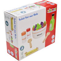 VEDES Salat-Set aus Holz, 30 Teile, mit Schüssel, Salatblättern, Gemüse, Löffeln und Flasche, Sets holz