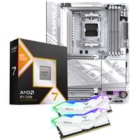 ALTERNATE AMD Upgrade Ryzen™ 7 9800X3D + B850 ELITE ICE + 32GB 6000-30 RGB, Mainboard 