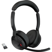 Jabra Evolve2 55, Headset schwarz, Stereo, Microsoft Teams, USB-A, Link380a