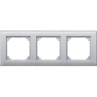 Merten Rahmen dreifach Aluminium bündiger Einbau aluminium, Retail