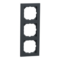 Merten Rahmen dreifach, Thermoplast edelmatt, Schutzart IP20, Maße 90x234x12 mm anthrazit, Retail