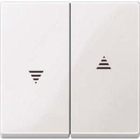 Merten Wippe für Schalter und Taster, zweiteilige Wippe mit Symbol Pfeile, glänzend, Thermoplast weiß (glänzend), Retail