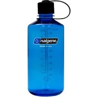 Nalgene Trinkflasche "Narrow Mouth Sustain" 1 Liter, 32oz transparent/blau, Enghalsflasche