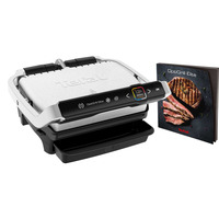 Tefal Optigrill Elite GC707D, Kontaktgrill silber/schwarz, 2.000 Watt