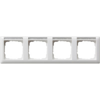 Gira Rahmen vierfach mit Schriftfeld weiß, Retail
