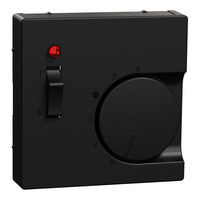 Merten Zentralplatte für Thermostateinsätze mit Schraubbefestigung matt schwarz, Retail