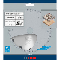 Bosch PRO Construct Wood Kreissägeblatt, Ø 160mm, 12Z Bohrung 20mm, für Handkreissägen