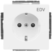 Busch-Jaeger Schutzkontakt-Steckdose mit Aufdruck EDV weiß, Retail