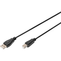 Digitus USB 2.0 Anschlusskabel USB-A (Stecker) > USB-B (Stecker) schwarz, 1,8 Meter