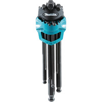 Makita Innensechskantschlüssel-Set 9-teilig, B-65894, Schraubendreher blau/schwarz, mit Gürtelclip