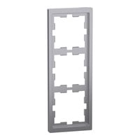 Merten Rahmen dreifach Edelstahl D-Life Typ MEG4030-6536 lackierter Thermoplast edelstahl, Retail