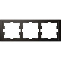 Merten Rahmen dreifach für Senkrecht- und Waagerechtmontage aus lackiertem Thermoplast anthrazit, Retail