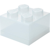 Room Copenhagen LEGO Storage Brick 4 Top Lid Glitter , Aufbewahrungsbox transparent