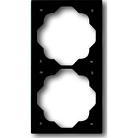 Busch-Jaeger Rahmen zwei-fach, Kunststoff, lackiert matt, Schutzart IP20, Maße 81 x 152 x 6 mm schwarz (matt), Retail