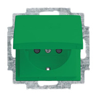 Busch-Jaeger Schutzkontakt-Steckdosen-Einsatz grün, Retail
