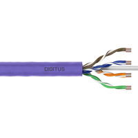 Digitus Professional Cat.6 U/UTP Verlegekabel simplex, Cca violett, 100 Meter Rolle