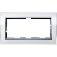 Gira Abdeckrahmen mit Zwischenrahmen lackiert glänzend Kunststoff Thermoplast IP20, Abdeckung weiß, Retail