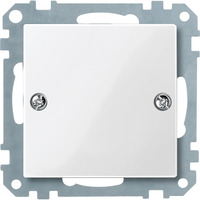 Merten Blindabdeckung mit Klappdeckel aus Thermoplast glänzend weiß, Retail