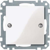 Merten Blindabdeckung mit Klappdeckel aus Thermoplast glänzend weiß, Retail