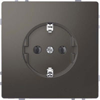 Merten Schutzkontakt-Steckdose mit Steckklemmen, Unterputz, 16 Ampere, 250 Volt, IP20 anthrazit, Retail
