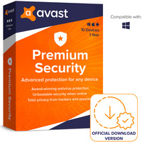 Avast Premium Security, Sicherheit-Software Deutsch, 10 Lizenzen, 1 Jahr