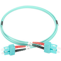 Digitus LWL Patchkabel, Duplex, SC > SC Stecker, Multimode OM3 türkis, 2 Meter