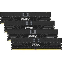 Kingston FURY DIMM 128 GB DDR5-5600 (4x 32 GB) Quad-Kit ECC, Arbeitsspeicher schwarz, KF556R36RBK4-128, Renegade PRO, Registred, INTEL XMP