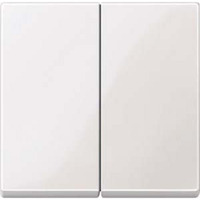 Merten Wippe für Serienschalter, zweiteilige Taste, glänzende Thermoplast-Abdeckung weiß (glänzend), Retail