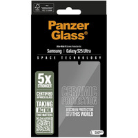 PanzerGlass Ceramic Displayschutz Ultra-Wide Fit, Schutzfolie transparent, Samsung Galaxy S25 Ultra, EasyAligner