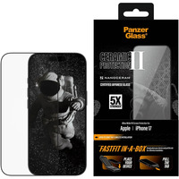 PanzerGlass Ceramic Displayschutz Ultra-Wide Fit, Schutzfolie transparent, iPhone 17, FASTFIT IN-A-BOX