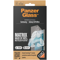 PanzerGlass ECO MATRIX Displayschutz mit D3O Ultra-Wide Fit, Schutzfolie transparent, Samsung Galaxy S24 Ultra, AlignerKit