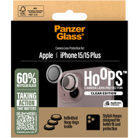 PanzerGlass Hoops Kameraschutz, Schutzfolie transparent, iPhone 15 Plus / 15