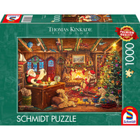 Schmidt Spiele Thomas Kinkade Studios: Santa prüft die Wunschliste, Puzzle 1000 Teile