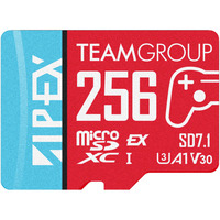 Team Group APEX SD7.1 256 GB SDXC, Speicherkarte rot/blau, MicroSD Express