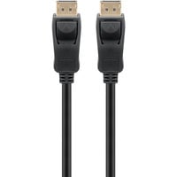 goobay Essential Kabel DisplayPort Stecker > DisplayPort Stecker, 8K / 120Hz schwarz, 2 Meter, 40 Gbit/s, DisplayPort 2.0 / 2.1