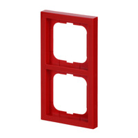 Busch-Jaeger Abdeckrahmen zum Abdecken von Schaltern, Tastern und Steckdosen, Abdeckung rot, Retail