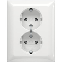 Busch-Jaeger Schutzkontakt-Doppelsteckdose Typ F 202 EUJ-914 weiß, Retail