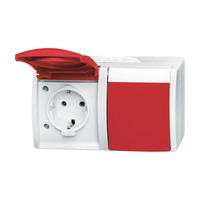 Busch-Jaeger Steckdose CEE 7/3 Typ F 20/2 EW DVN 54 rot, Retail