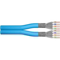 Digitus Professional Cat.6a U/FTP Verlegekabel Duplex, Eca blau, 100 Meter Rolle