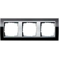 Gira Abdeckrahmen dreifach, Abdeckung schwarz, Retail