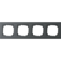 Gira Abdeckrahmen vierfach E2 System 55 Typ 021423 Kunststoff Thermoplast IP20 anthrazit, Retail