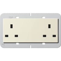 Gira Doppelsteckdose 13 Ampere weiß, Retail