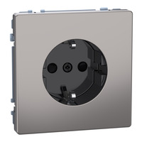 Merten Schutzkontakt-Steckdose mit Steckklemmen nickel, Retail