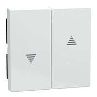 Merten Wippe für Schalter und Taster, zweiteilige Wippe, mit Symbol "Pfeile", glänzend aluminium, Retail